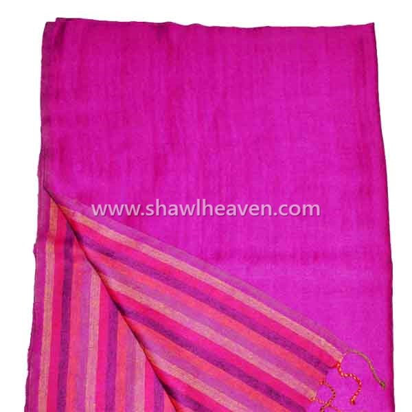 Bright pink Vertical stripes double face, reversible scarves by @shawlheaven